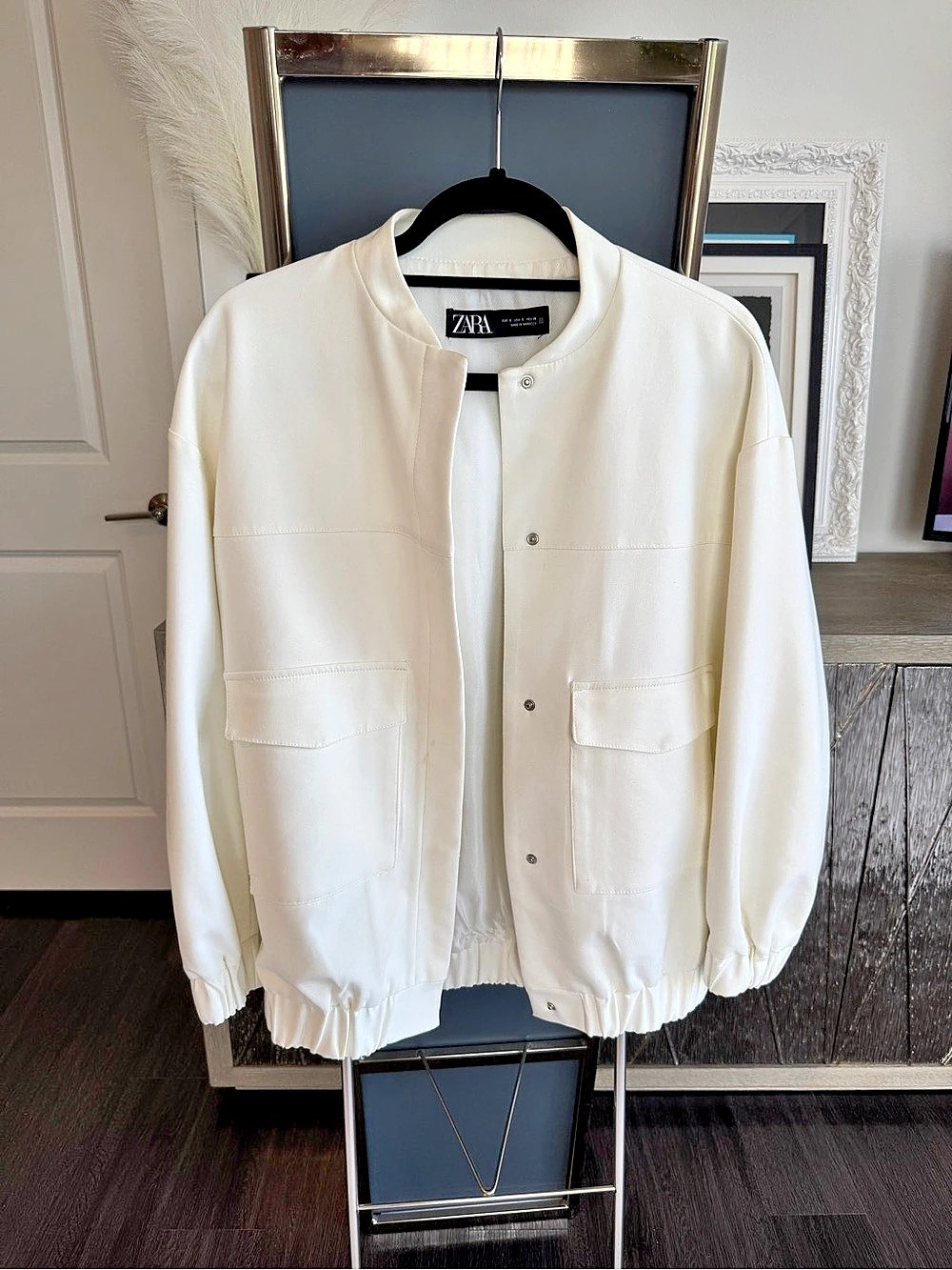 White Zara Utility Jacket Size Small - Picture 3 of 14